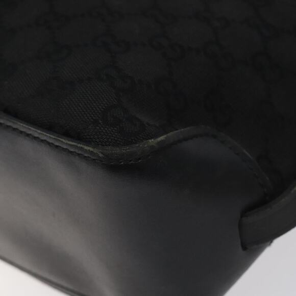 GUCCI GG Canvas Tote Bag Black Silver - Picture 10 of 16
